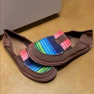 Ariat serape slide moccasins